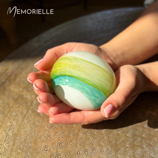 Glass Memory Pebble - Aqua Blue - Image 2