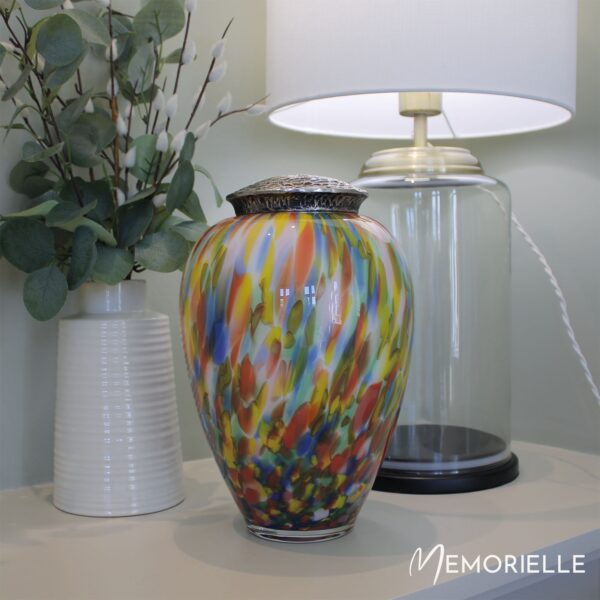 Luxury Glass Urn - Rainbow - Image 2