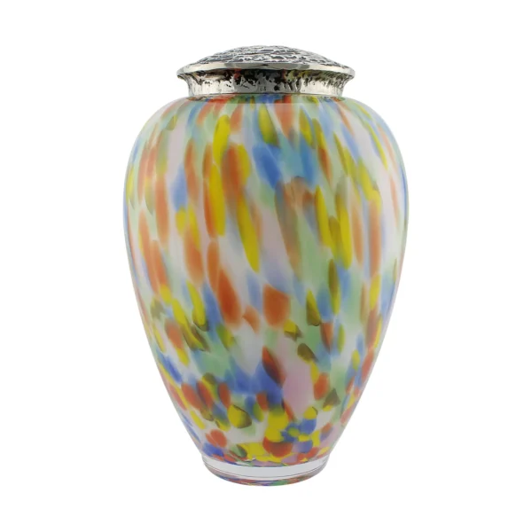 Rainbow Luxury Glass Urn for Ashes