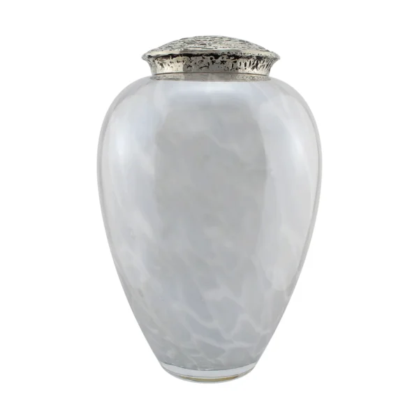 Light Grey Luxury Glass Urn For Ashes