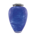 Luxury Glass Urn - Cobalt Swirl