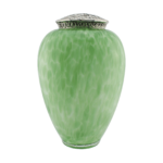 Luxury Glass Urn - Green Flecked