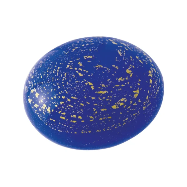 Blue Glass Memory Pebble For Ashes