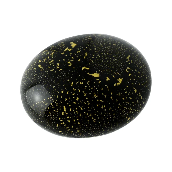 Black Glass Memory Pebble For Ashes