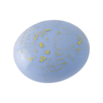 Glass Memory Pebble - Soft Blue & 24ct Gold Leaf