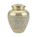 Gold & Mother of Pearl Adult Brass Urn