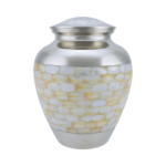 Silver & Mother of Pearl Adult Brass Urn