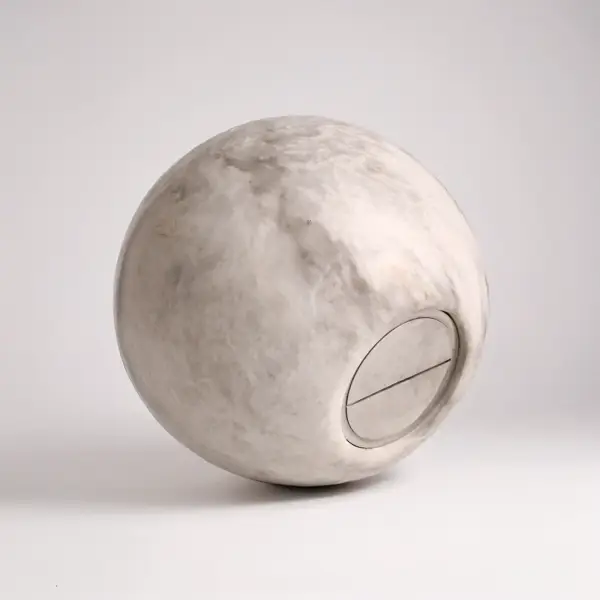 Lunar Marble Sphere Urn for Ashes Base