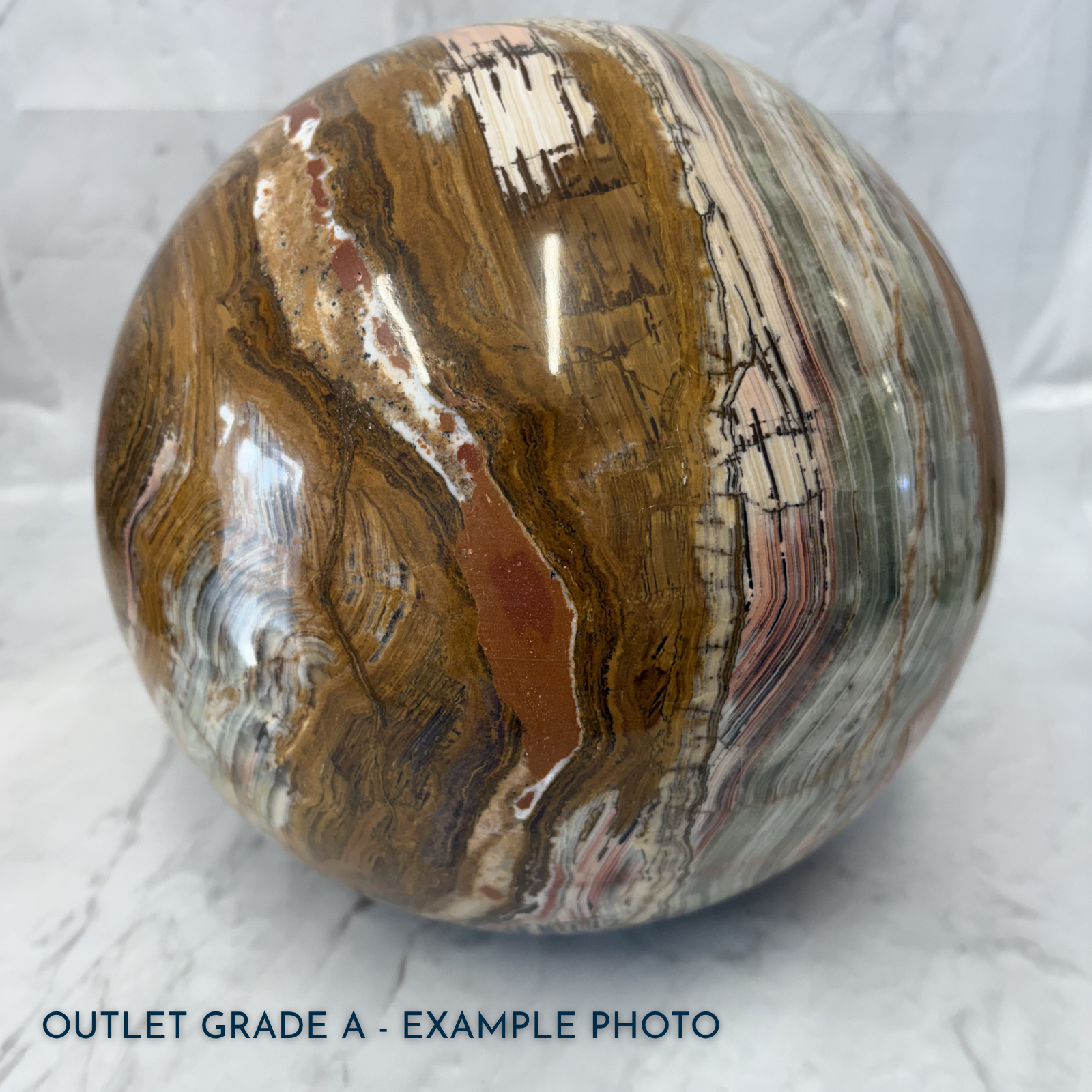 Earth - Green Onyx Sphere Urn | Outlet Grade A - Image 3