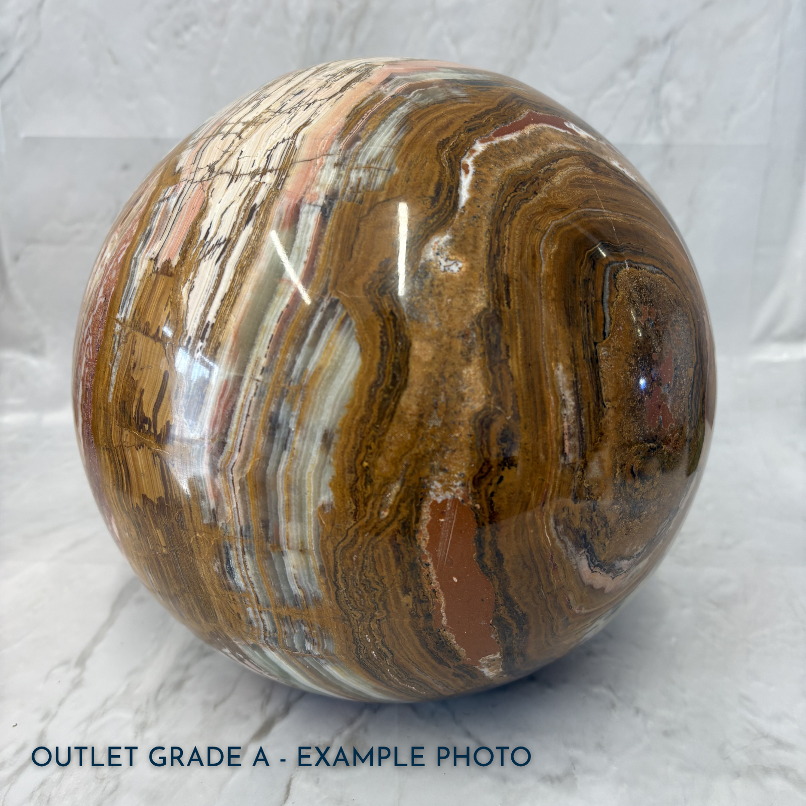 Earth - Green Onyx Sphere Urn | Outlet Grade A - Image 4