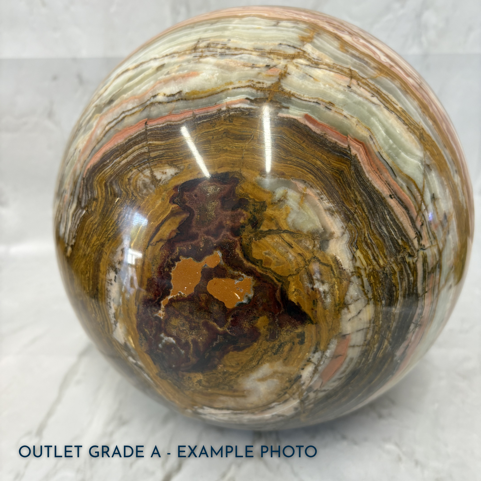 Earth - Green Onyx Sphere Urn | Outlet Grade A - Image 6