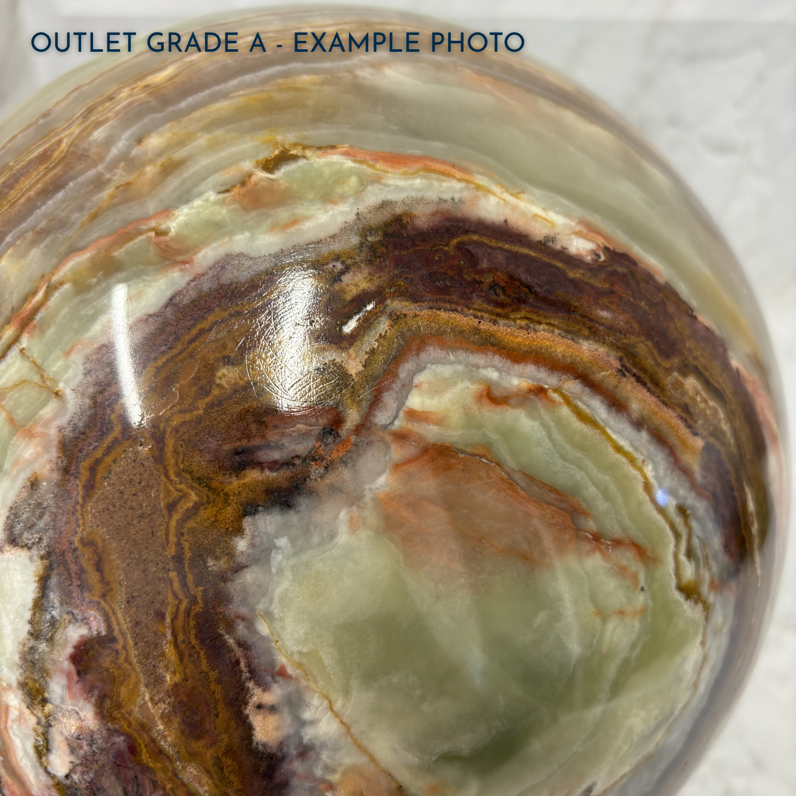 Earth - Green Onyx Sphere Urn | Outlet Grade A - Image 7