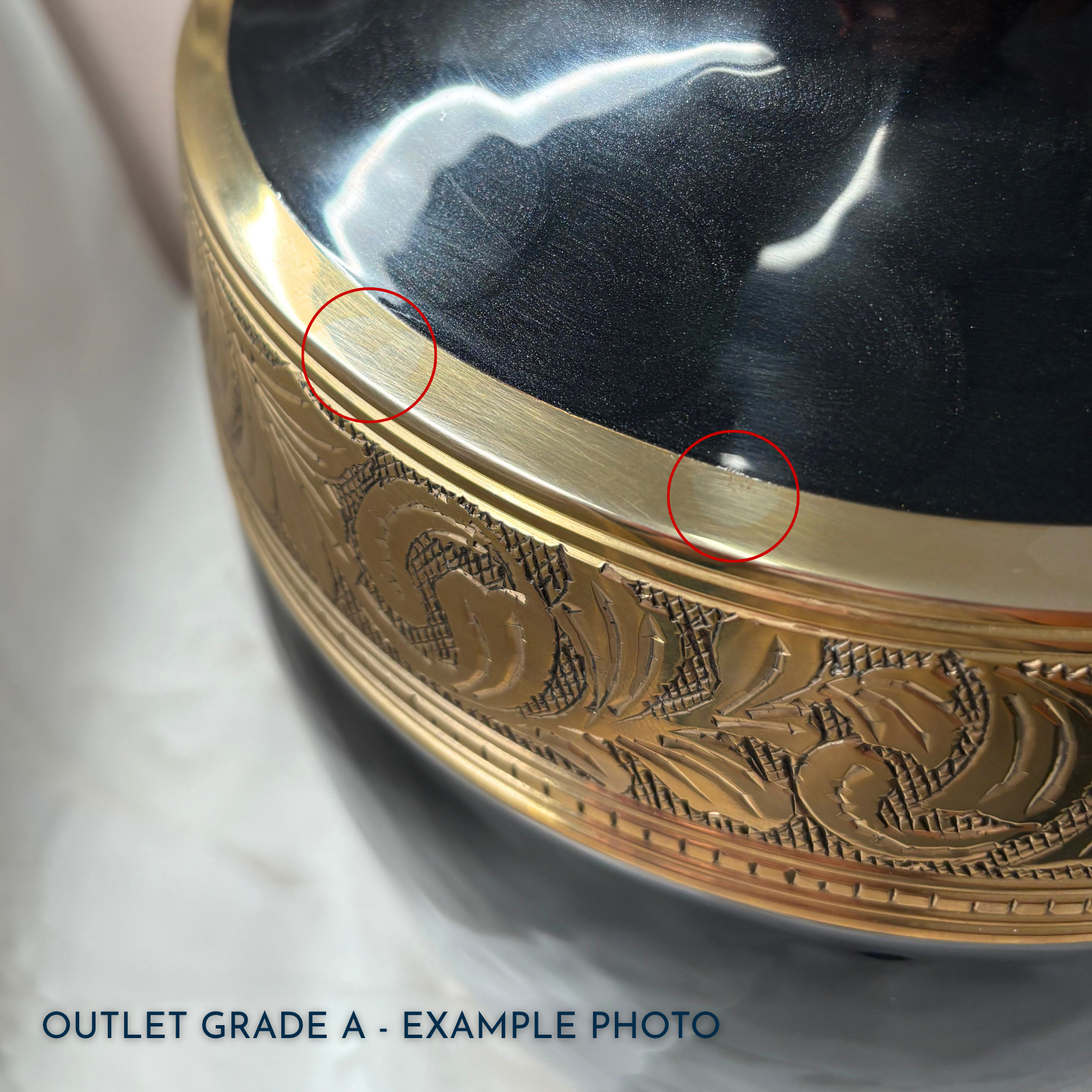 Double Graphite Grey Dignity Urn | Outlet Grade A - Image 2