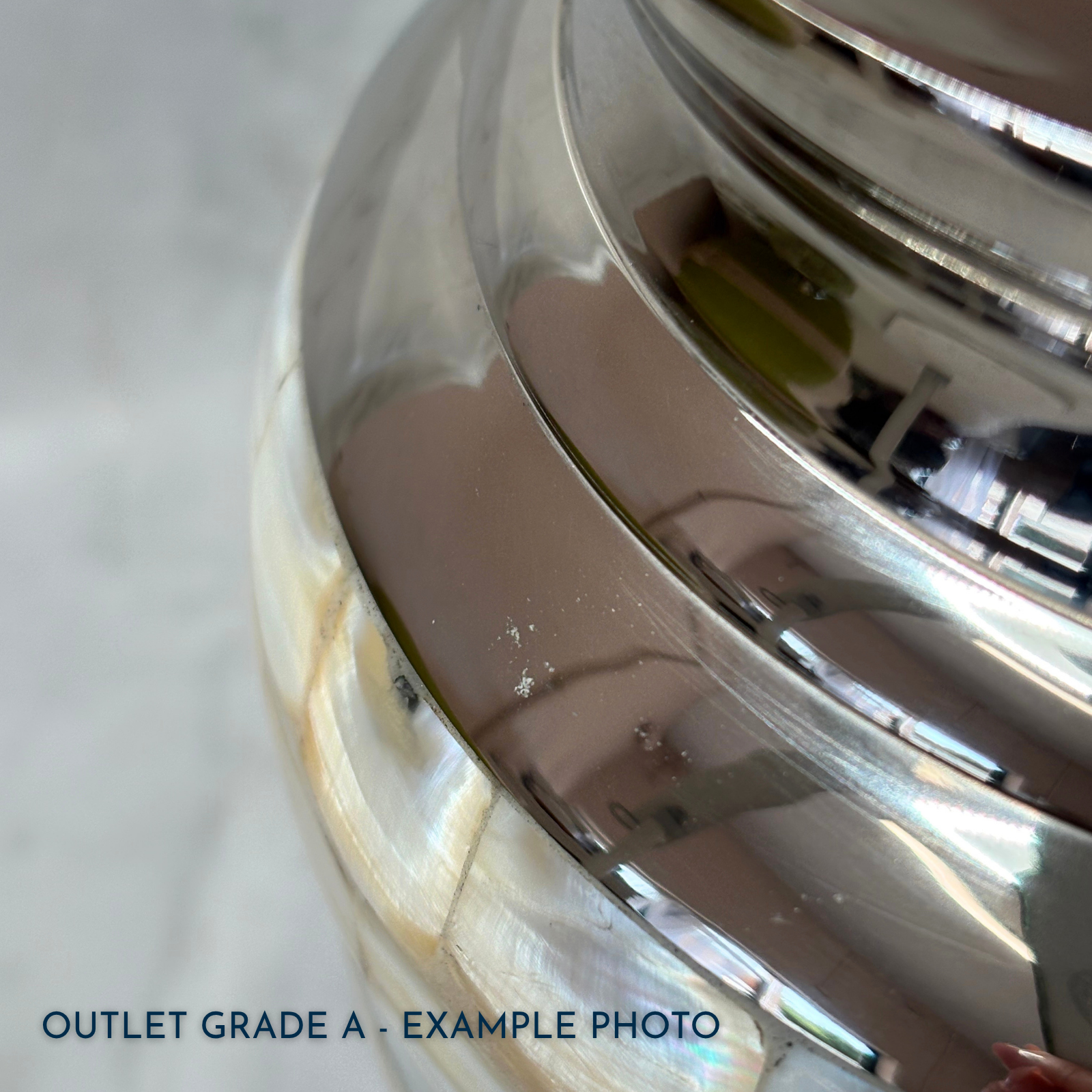 Grand Silver & Mother of Pearl Adult Brass Urn | Outlet Grade A - Image 5