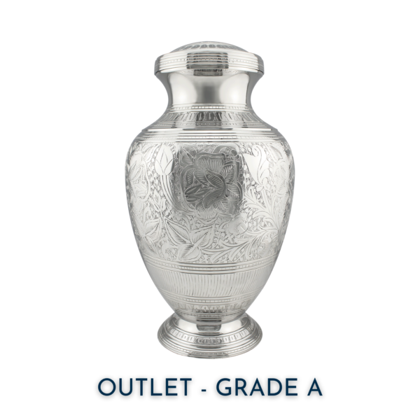 Double Silver Floral Brass Urn | Outlet Grade A