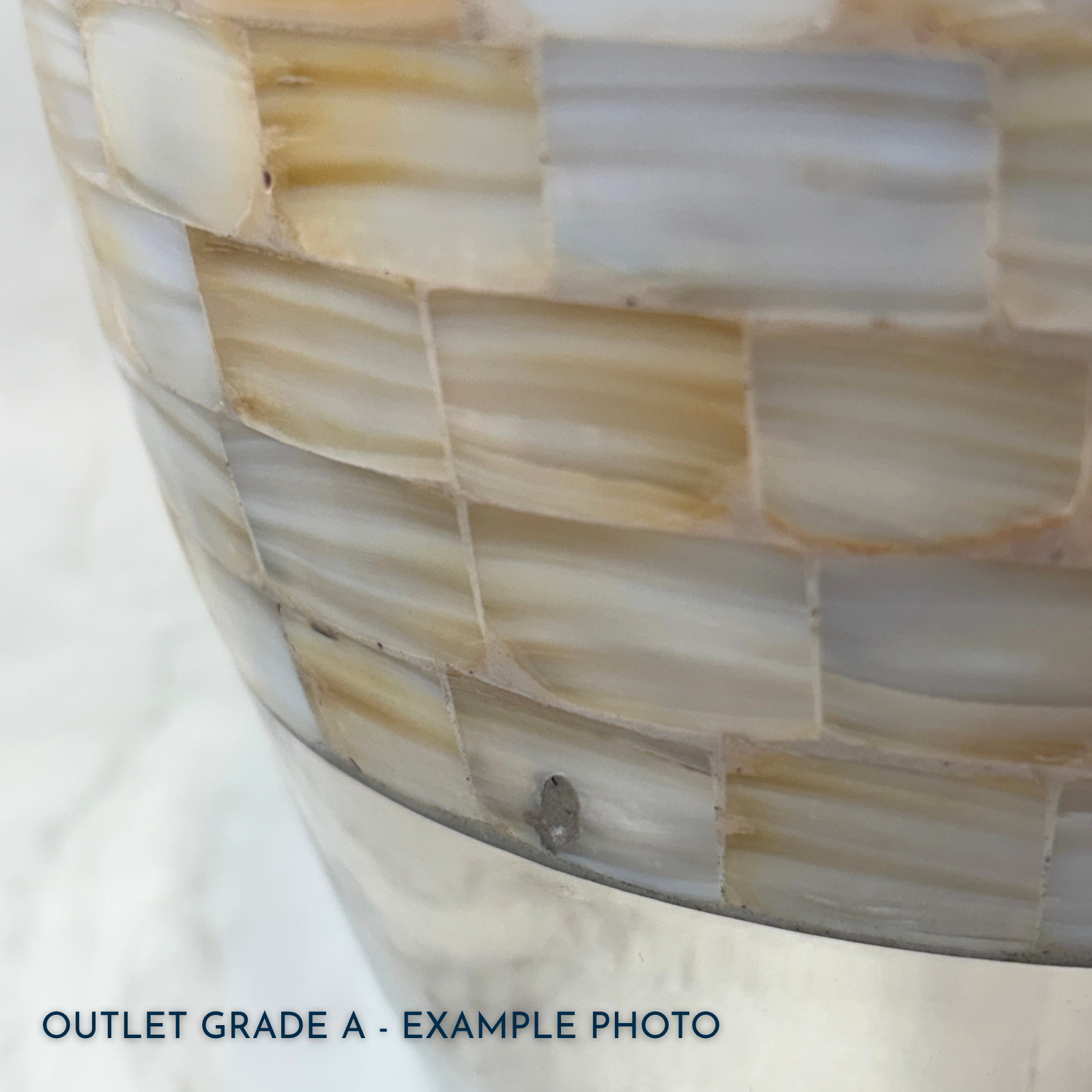 Grand Silver & Mother of Pearl Adult Brass Urn | Outlet Grade A - Image 3