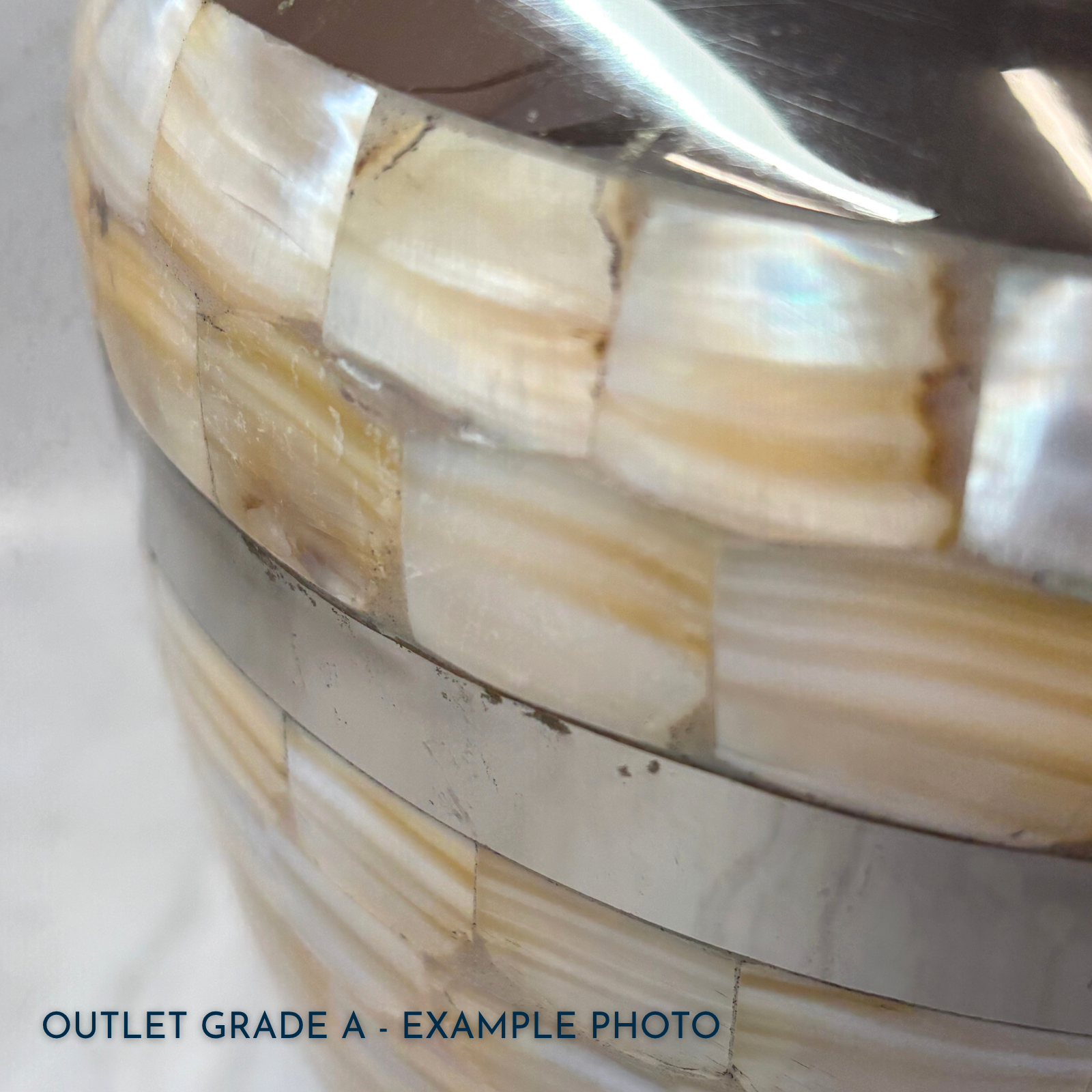 Grand Silver & Mother of Pearl Adult Brass Urn | Outlet Grade A - Image 4