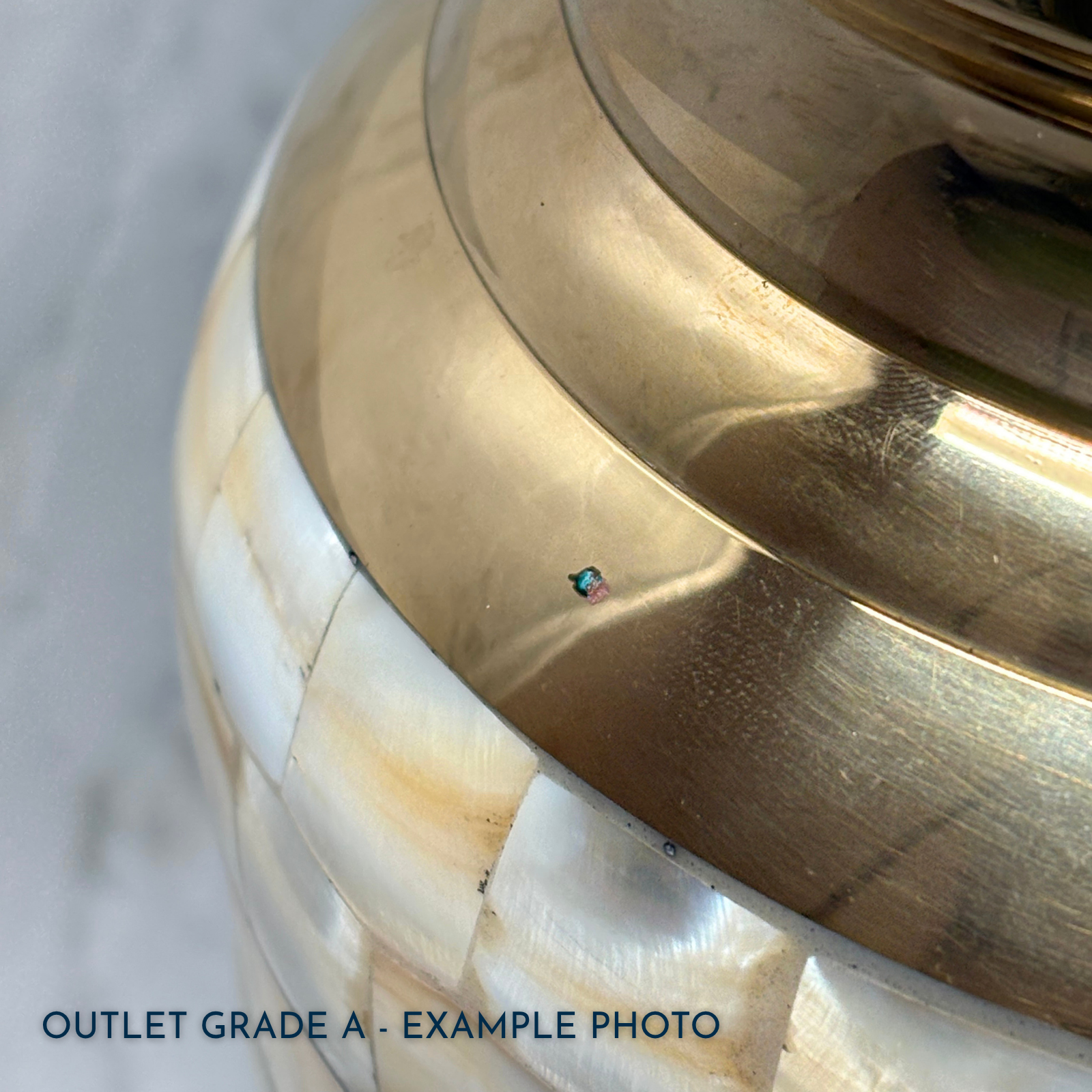 Grand Gold & Mother of Pearl Adult Brass Urn | Outlet Grade A - Image 4