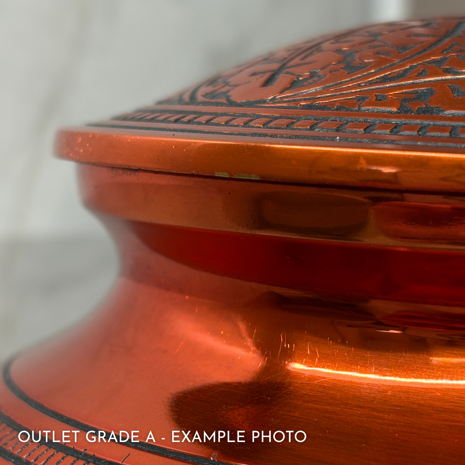 Copper Leaf Adult Brass Urn | Outlet Grade A - Image 4