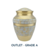 Grand Gold & Mother of Pearl Adult Brass Urn | Outlet Grade A
