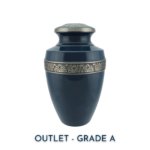 Ocean Blue & Pewter Adult Brass Urn | Outlet Grade A