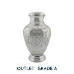 Silver Floral Adult Brass Urn | Outlet Grade A