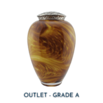 Luxury Glass Urn - Amber Swirl | Outlet Grade A