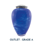 Luxury Glass Urn - Cobalt Swirl | Outlet Grade A