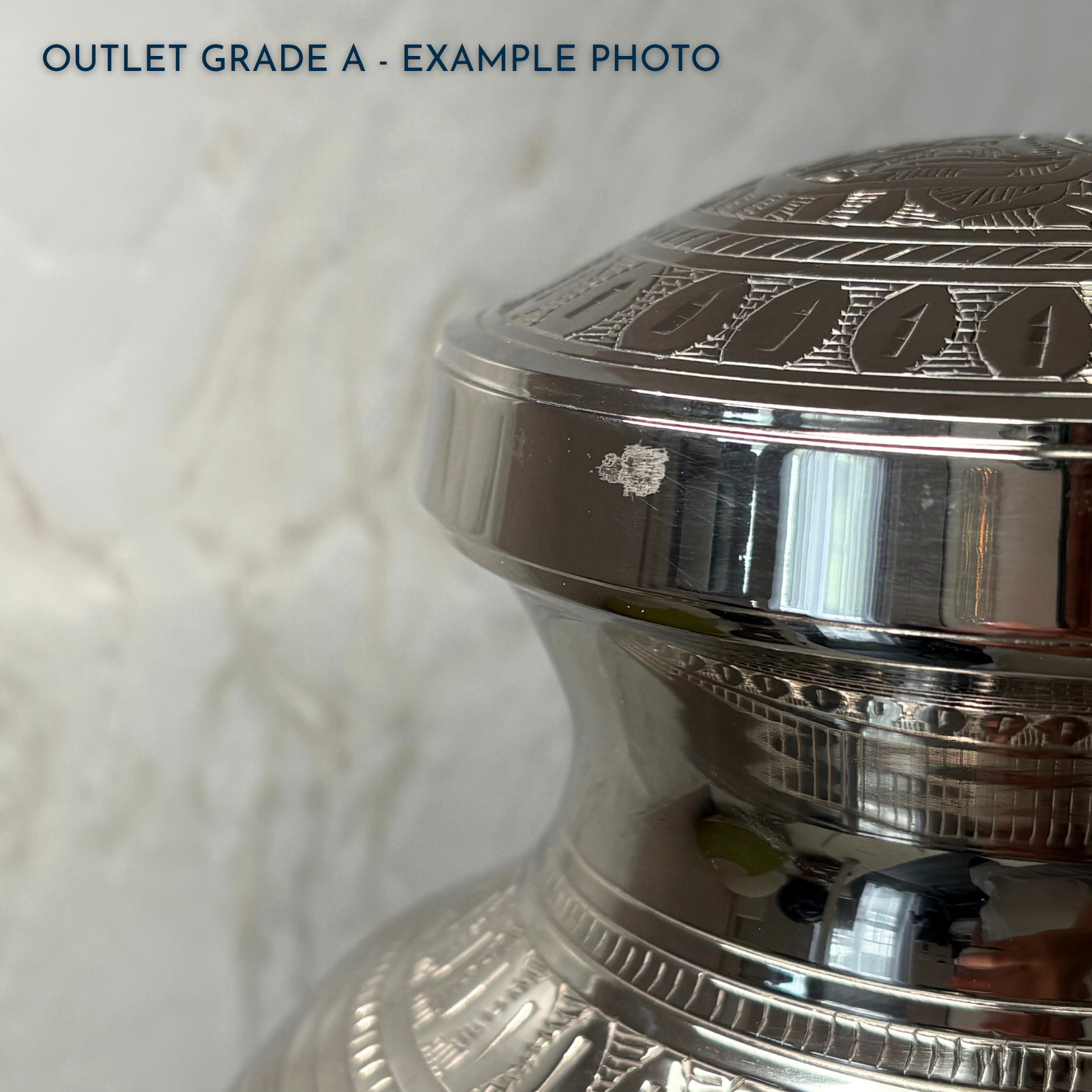 Double Silver Floral Brass Urn | Outlet Grade A - Image 2