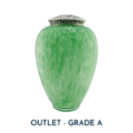 Luxury Glass Urn - Green Flecked | Outlet Grade A