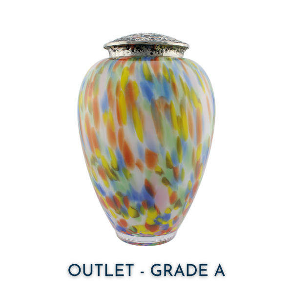 Luxury Glass Urn - Rainbow | Outlet Grade A