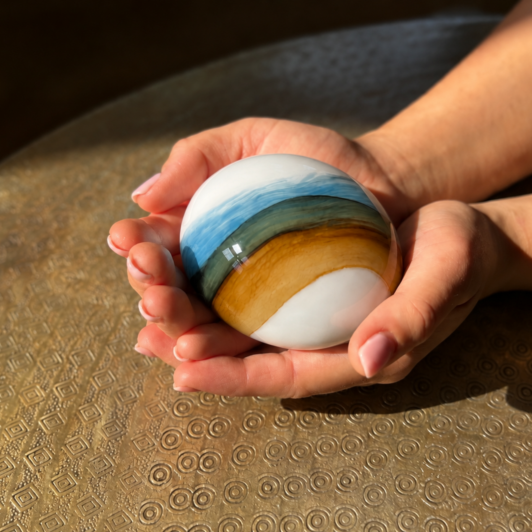 Glass Memory Pebble - Seascape - Image 2