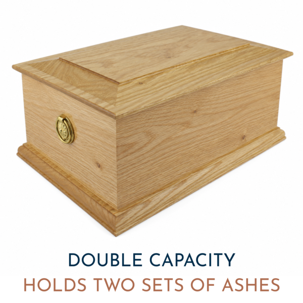 Double Wooden Ashes Casket - Stafford