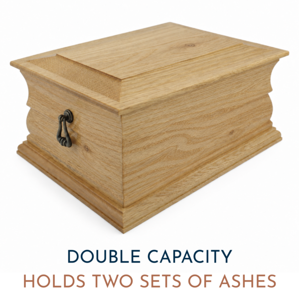 Double Wooden Ashes Casket - Suffolk